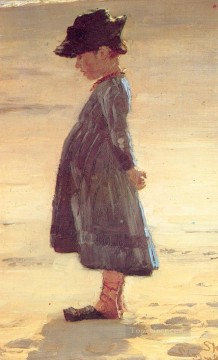 Peder Severin Kroyer Painting - Nina en la playa 1884 Peder Severin Kroyer